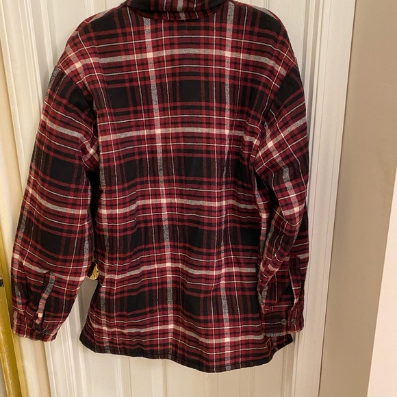 TOWNCRAFT Men’s Large Quilted Lined Flannel Shirt Jacket Shacket Plaid Chore - Picture 2 of 11